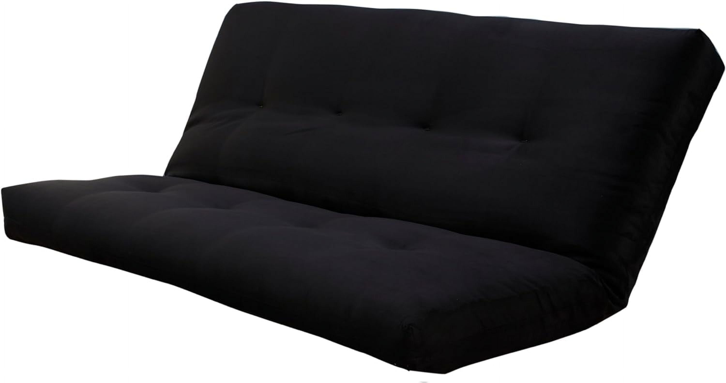 Black Suede Fabric Futon Mattress N77741