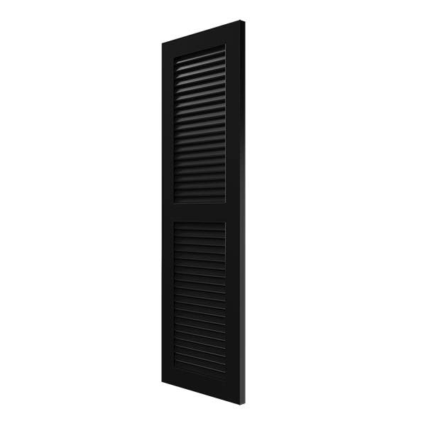 Black Exterior Composite Louvered Shutters Per Pair L4296