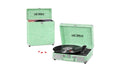 Green 3-Speed Turntable Bundle with Record Storage Case and Replacement Needles U5359