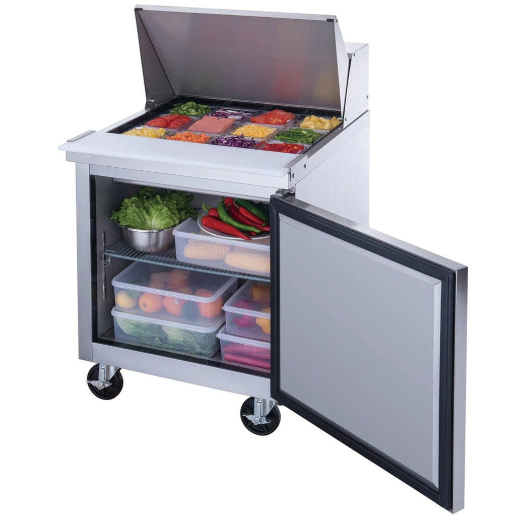 29 Megatop Refrigerated Sandwich Prep Table with 1 Door and 12 1/6 Pans M93606