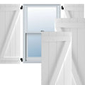 21 1/2x22W x 60x22H PVC Four Board Joined Board-n-Batten Shutters E752