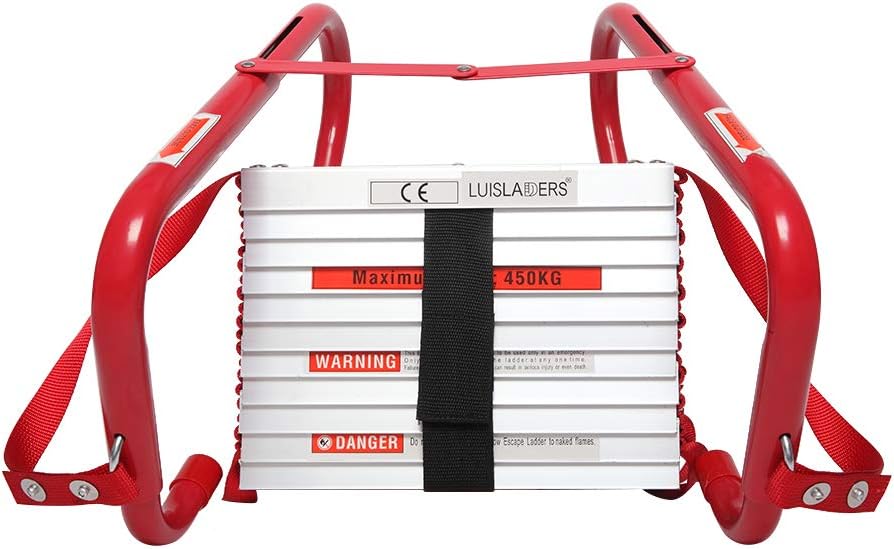 Fire Escape Ladder 3 Story Anti-Skid Rungs Portable Emergency Escape Ladder 25-Feet C20974