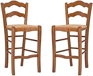 Set of Two Wood Counter Stools T77742