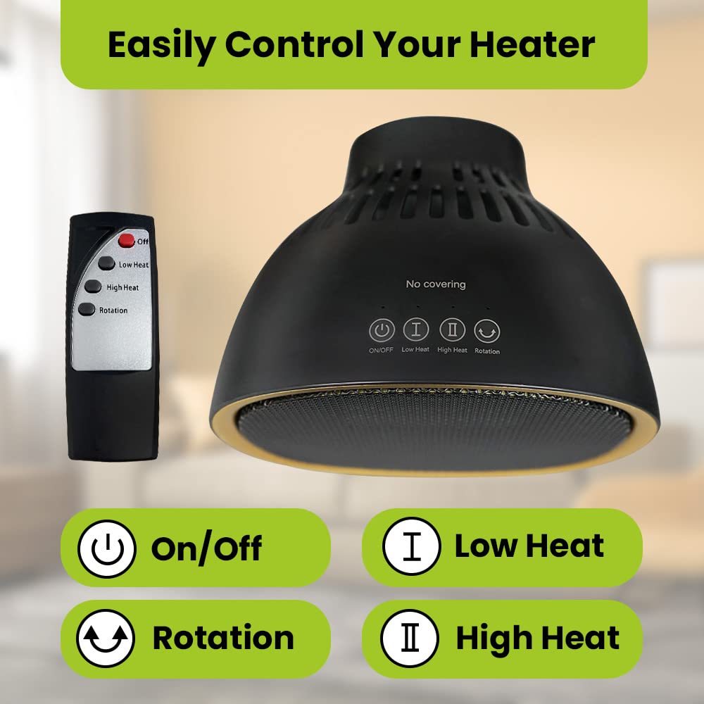 1500W Oscillating Ceramic Space Heater with Remote Control P717
