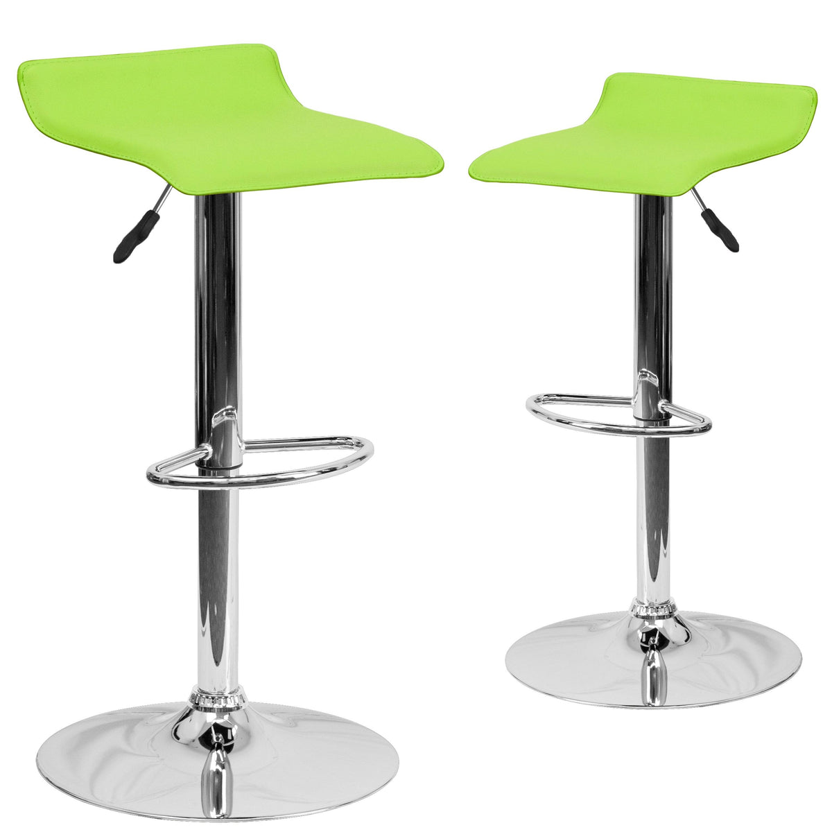 2 Pk. Vinyl Adjustable Height Barstool with Chrome Base, Purple P5216