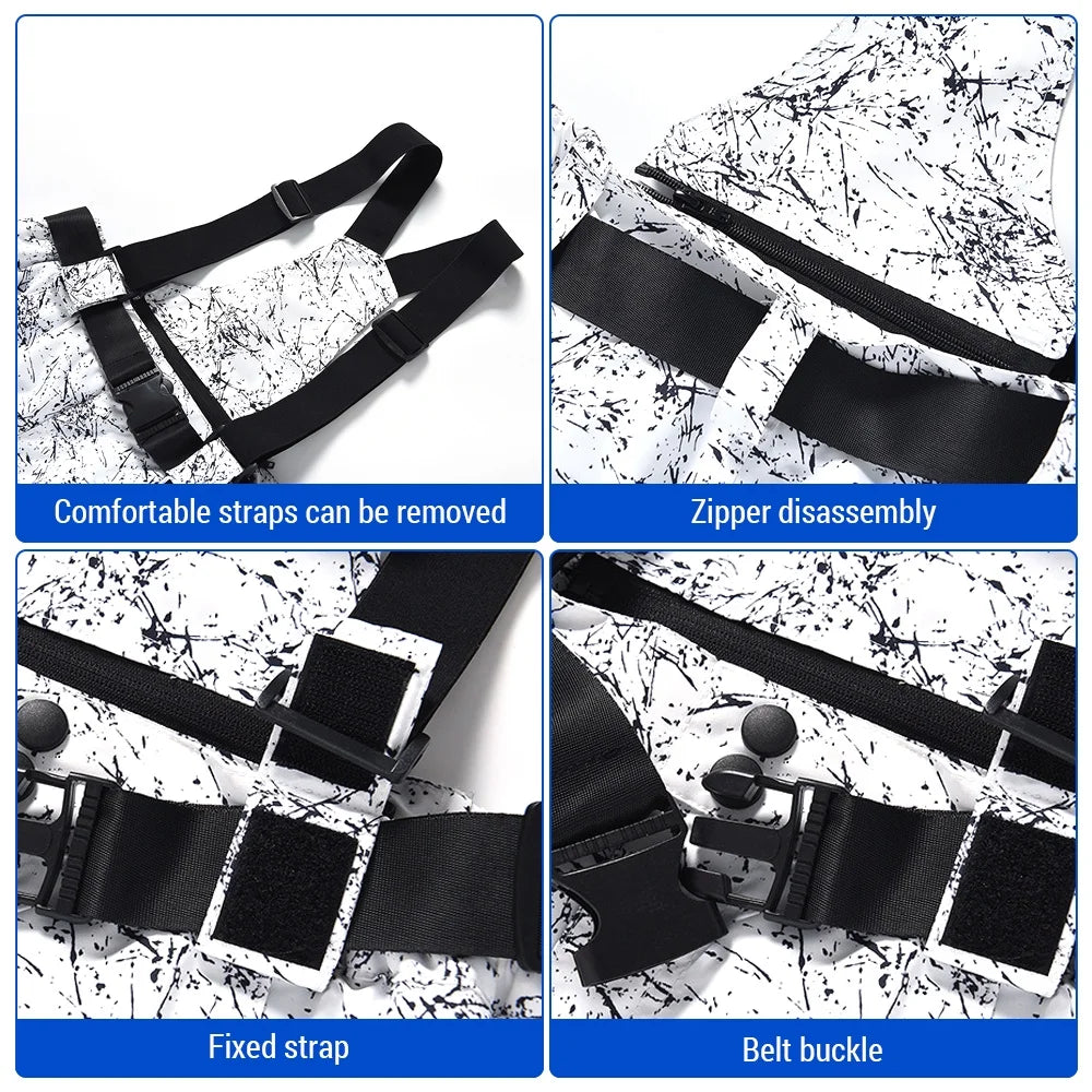 Waterproof Ski Pants with Adjustable Waist and Reinforced Knees H29340