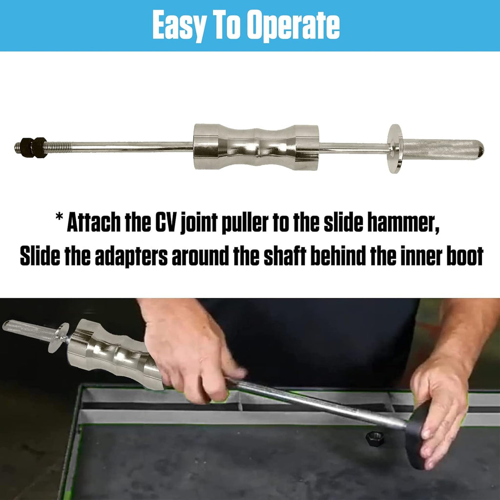 Heavy Duty Inner CV Axle Removal Tool with Slide Hammer Puller Set U572476