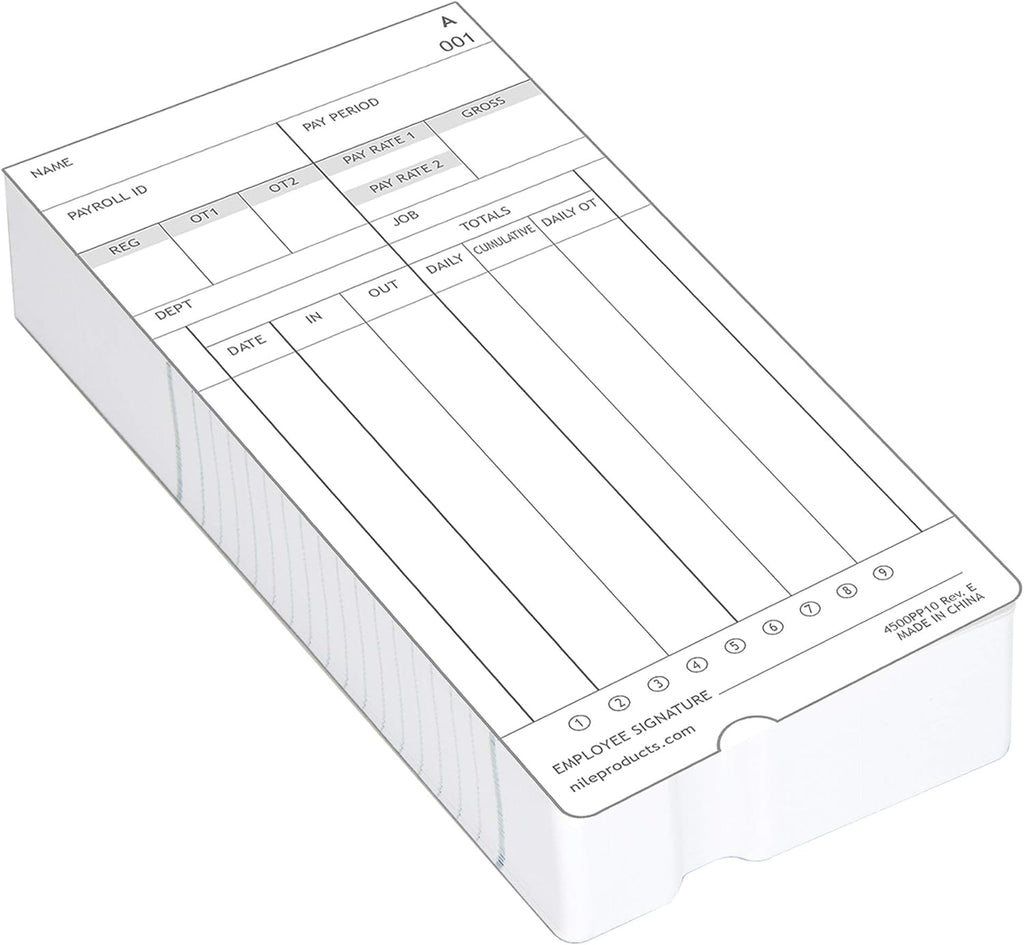 100 Pack Time Cards for Calculating Time Clock V866