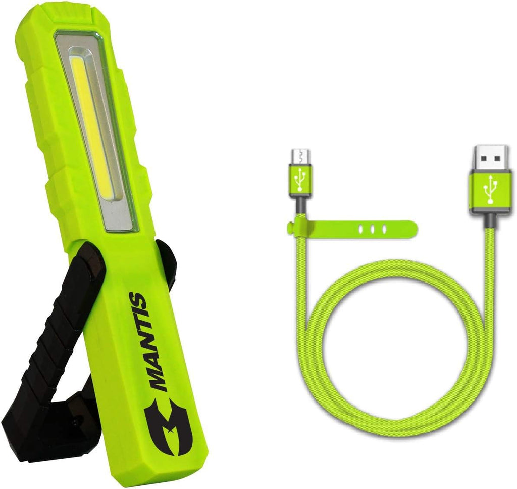 Rechargeable Work Light with Magnetic Base, Hanging Hooks, and USB Charging Output, 800 Lumen, Pack of 2 I562859