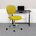 Yellow Mid-Back Mesh Padded Swivel Task Office Chair G6767