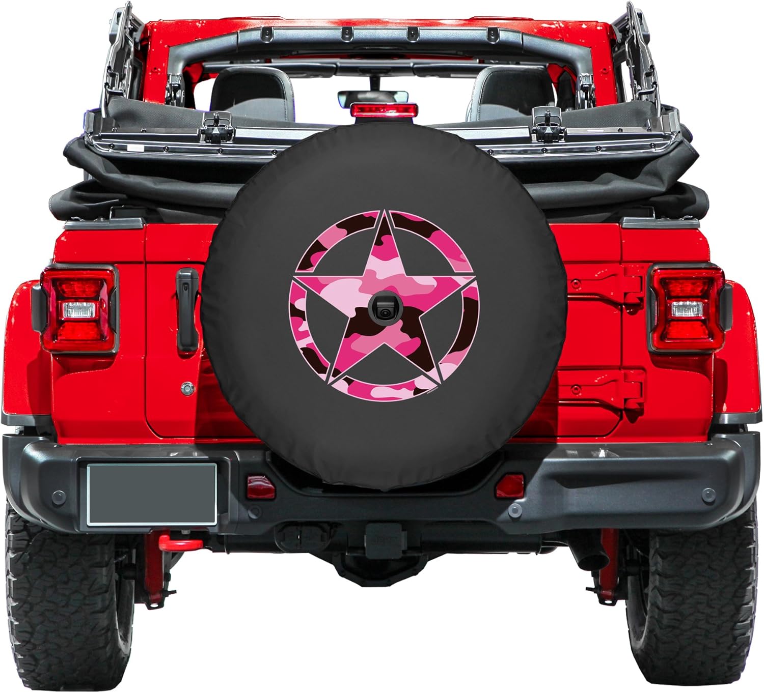 Pink Print Soft JL Tire Cover for Jeep Wrangler with Back-up Camera Pack of 2 Z3032