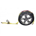 2 in. x 10 ft. Car Tie Downs with J Hooks & Ratchet Buckle, Yellow - 2 Piece T907