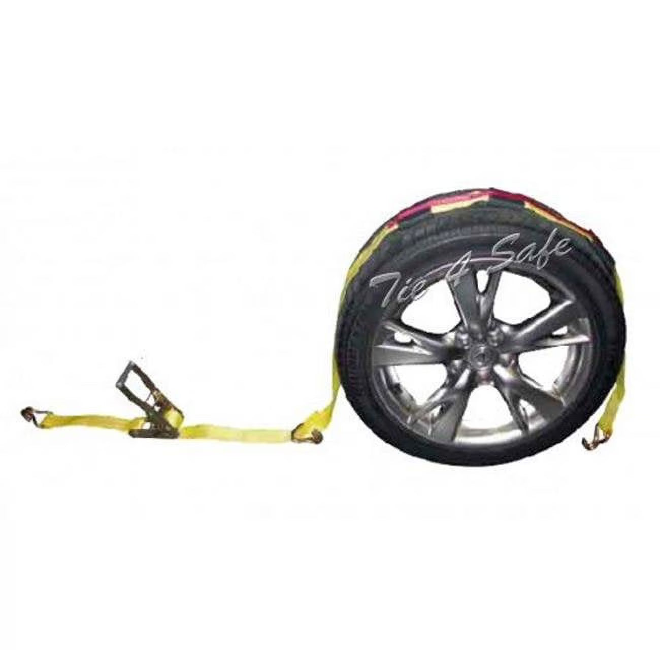 2 in. x 10 ft. Car Tie Downs with J Hooks & Ratchet Buckle, Yellow - 2 Piece T907