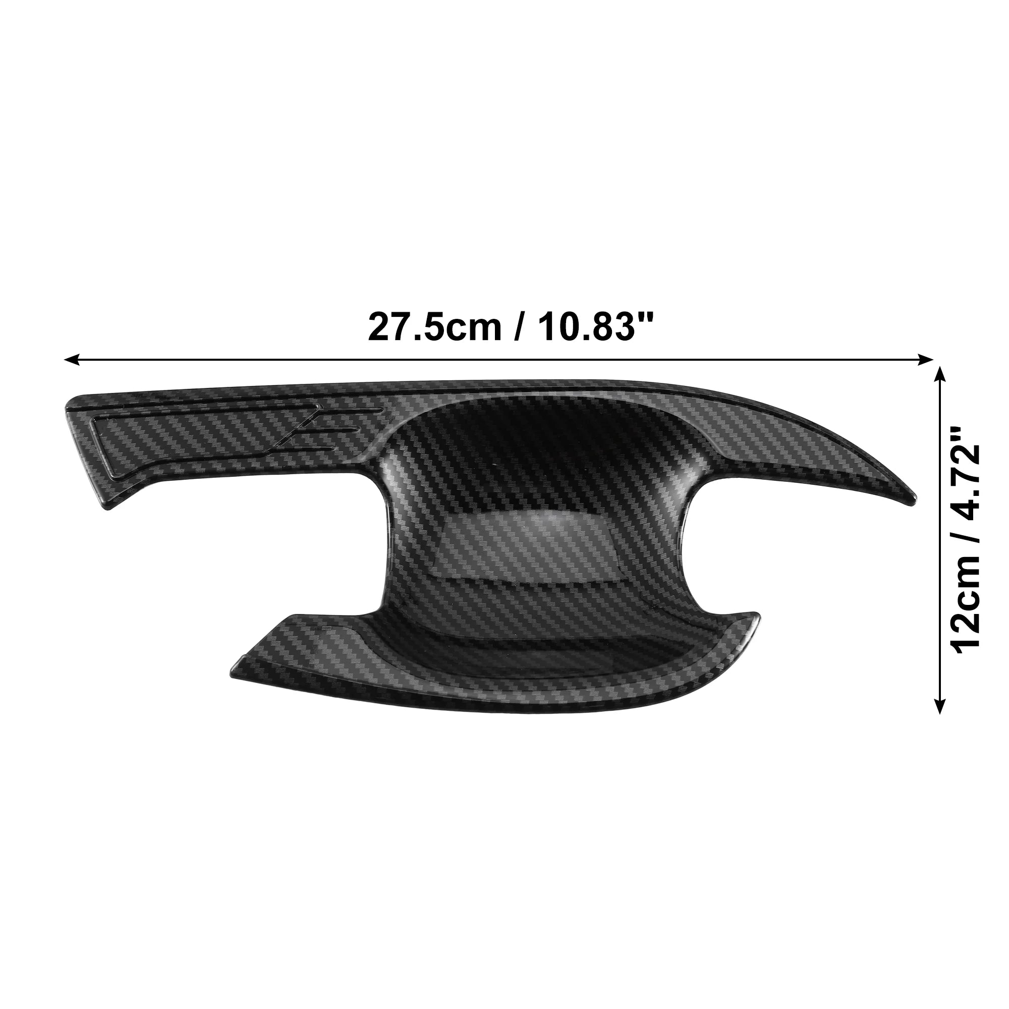 4 Pcs Carbon Fiber Pattern Black Door Handle Bowl Cover Trim Protector Z98853