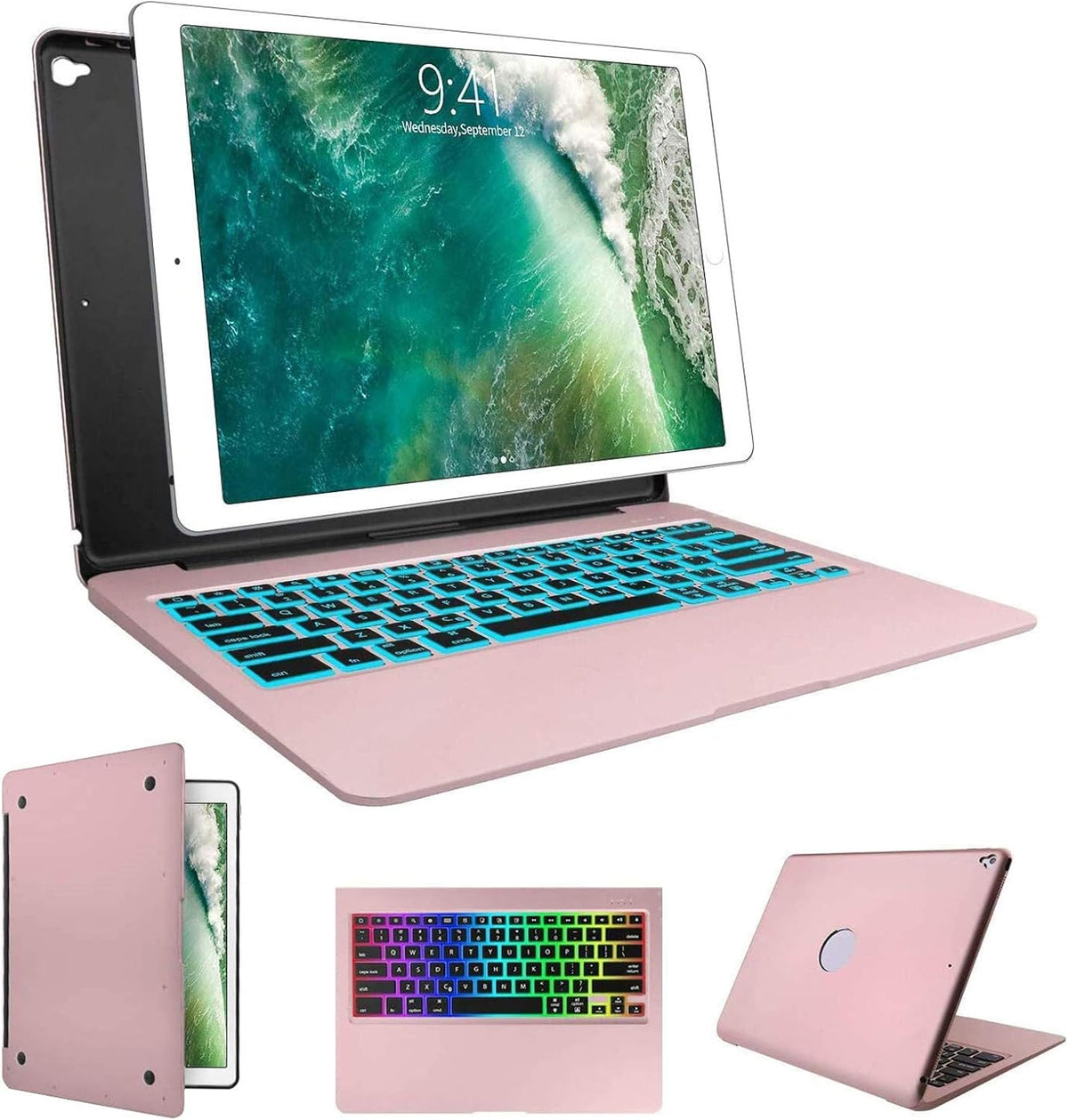 Silver Aluminum Alloy Backlit Keyboard Folio for iPad Pro 12.9 S853698