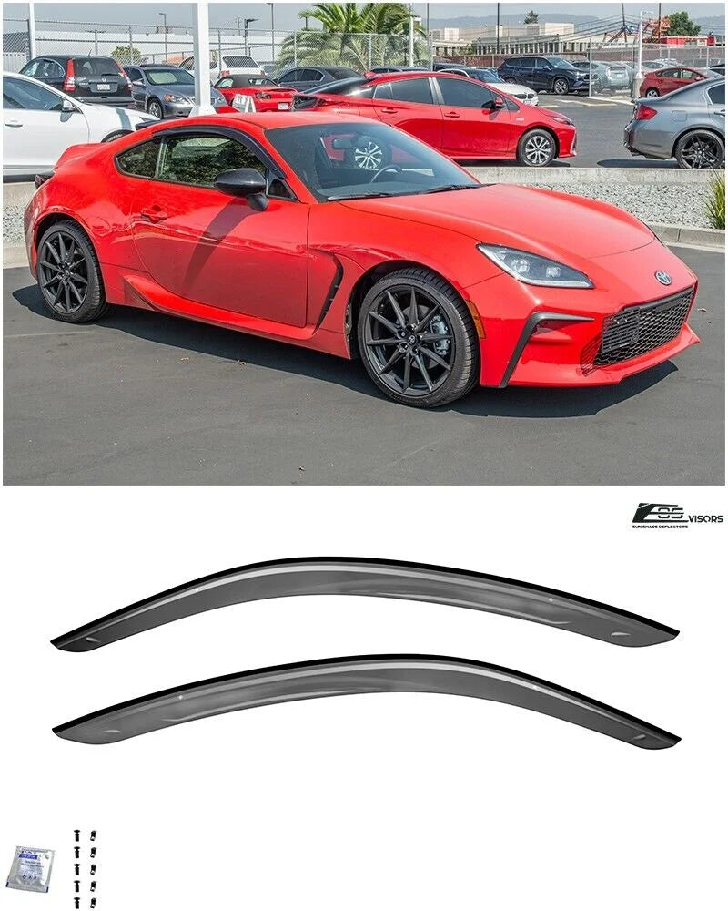 Smoke Tinted Clip-On Window Deflectors Rain Guard Z29209
