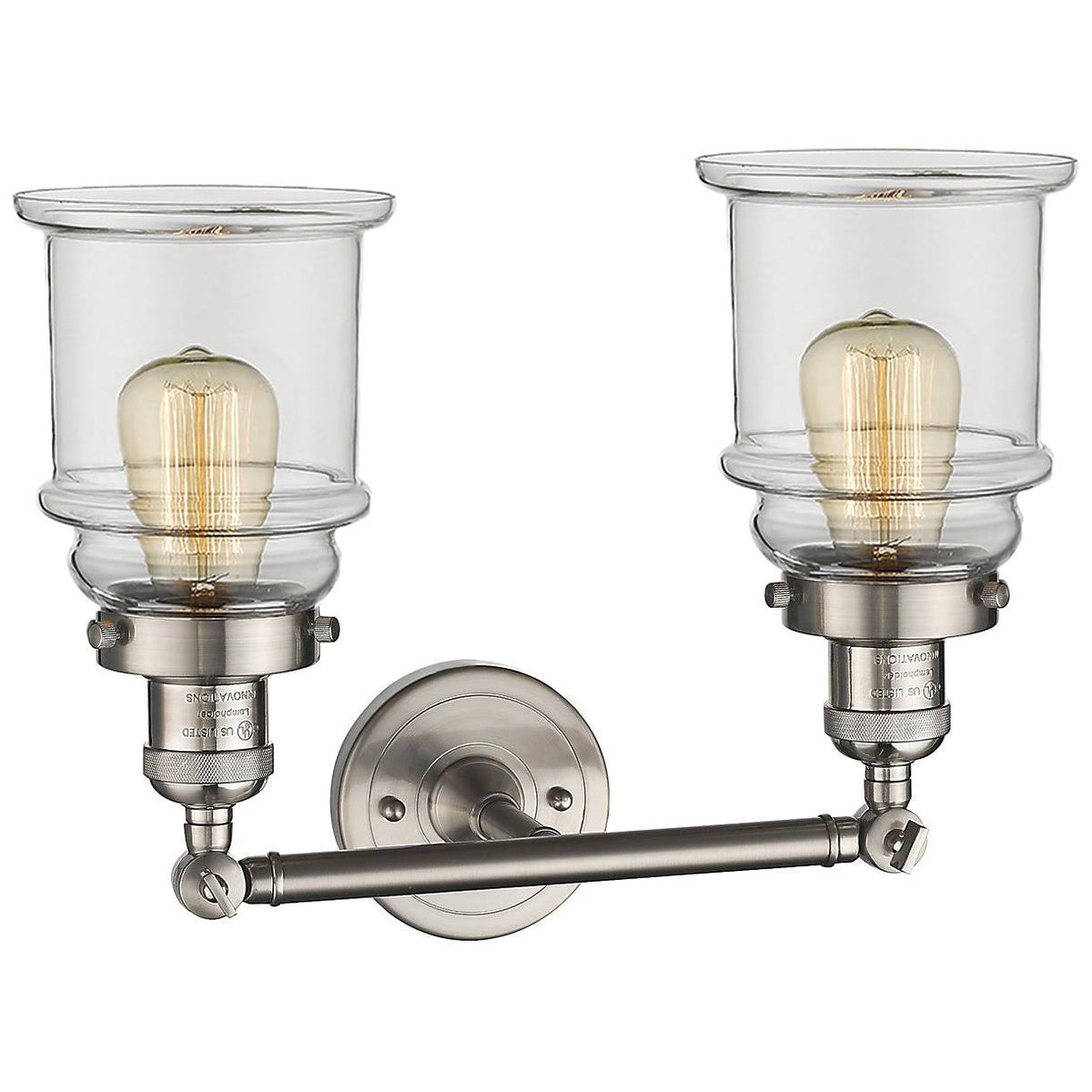 2 Light Brushed Satin Nickel Bath Vanity Light N9849