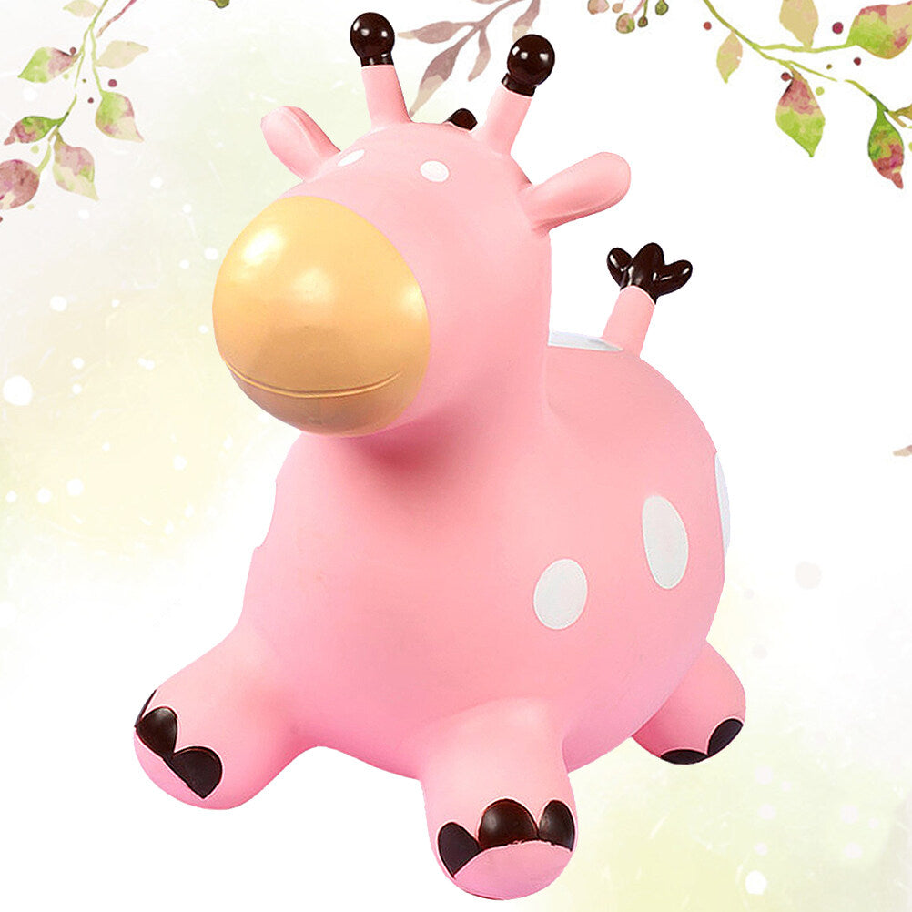 Inflatable Jumping Horse Toy with Air Pump (Pink) U541