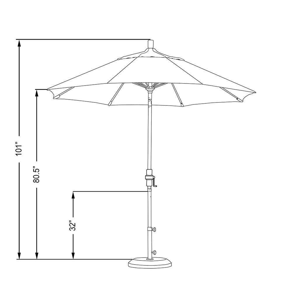 Bronze/Pacifica/Sapphire Aluminum Market Umbrella K11070