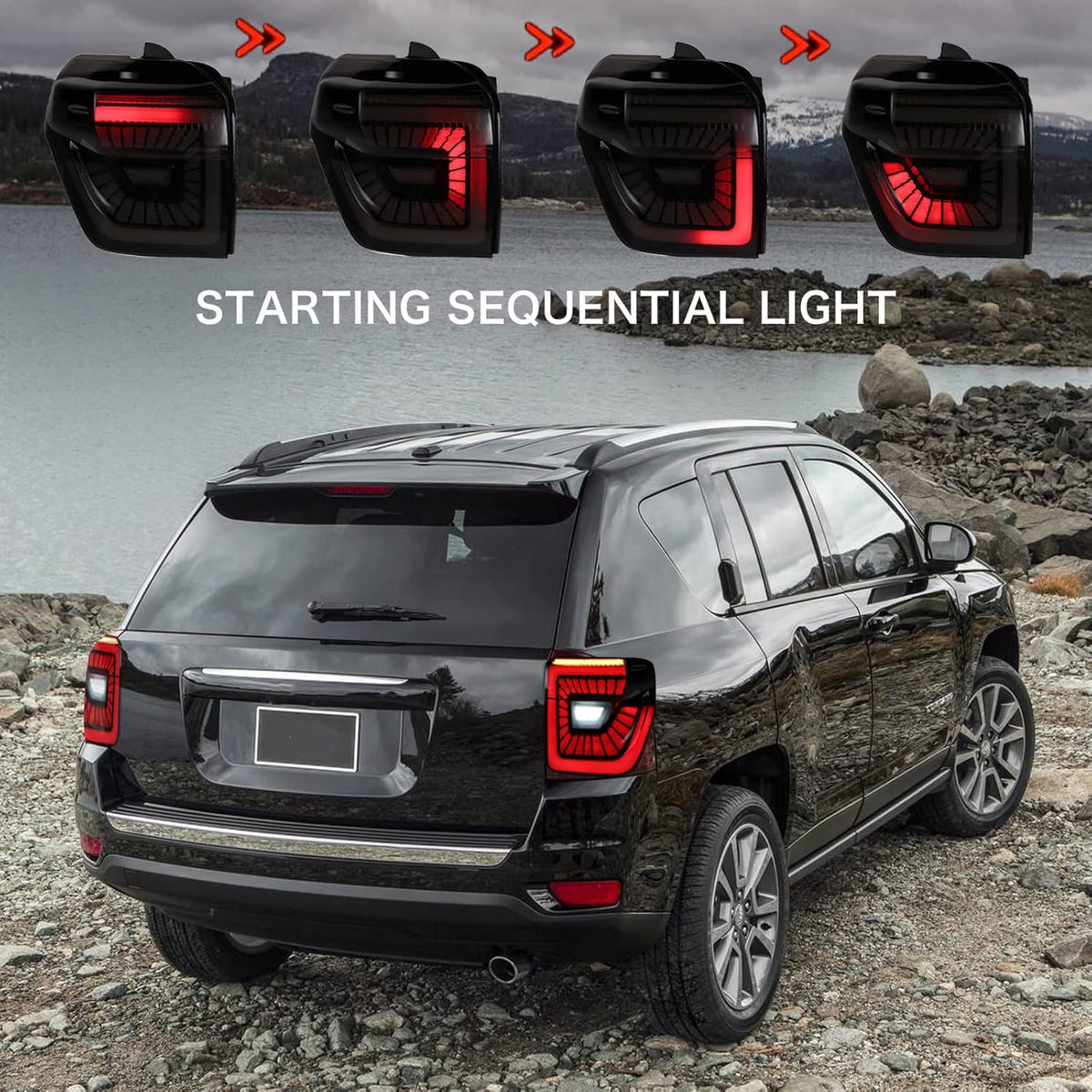 Smoke LED Tail Light Assembly Pair for Toyota 4 Runner A53996