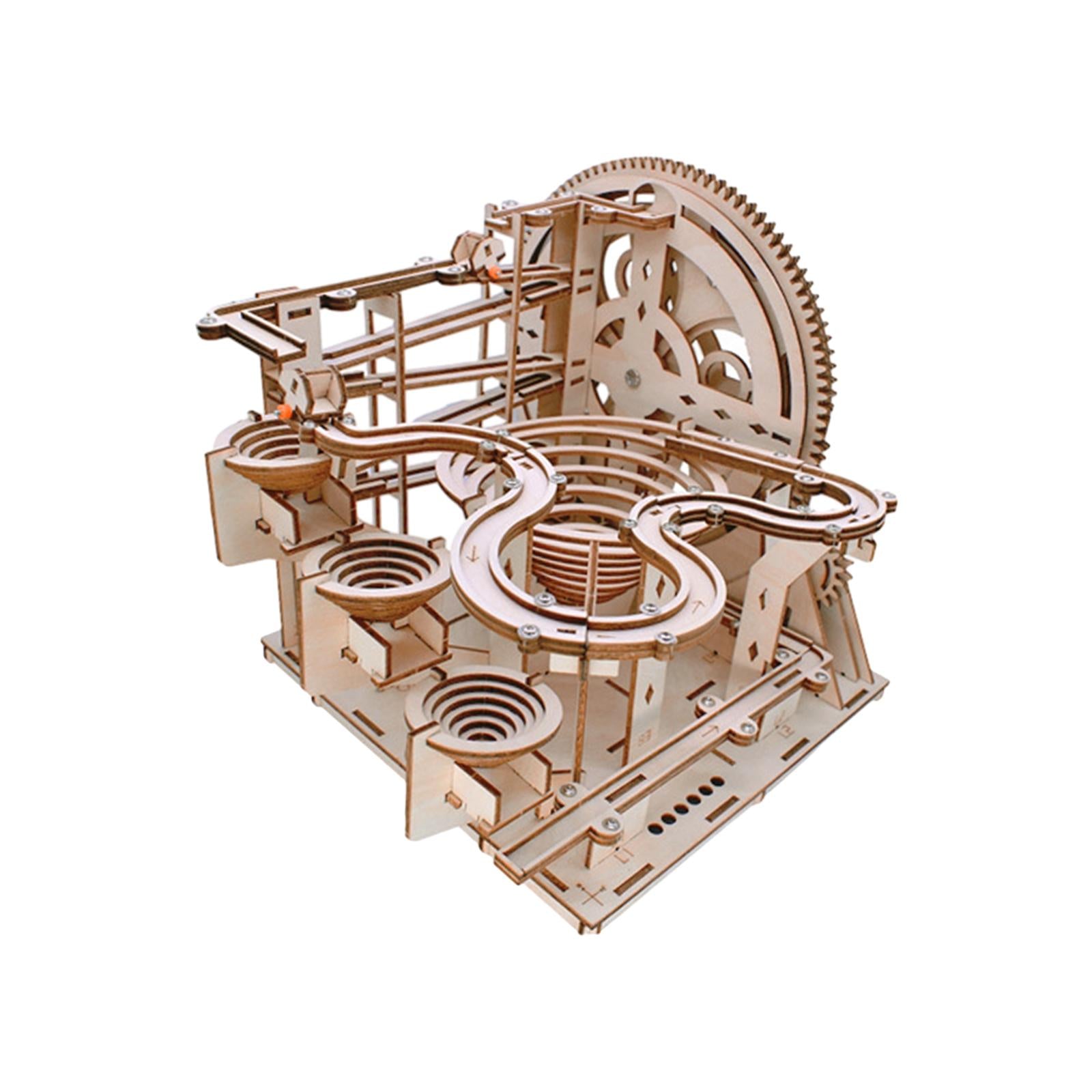 DIY Wooden 3D Puzzle Marble Run Building Kits Construction Play Set C236