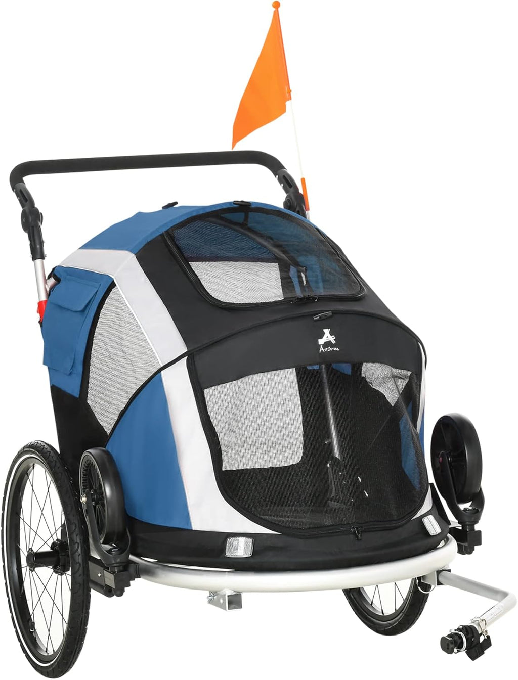 2-in-1 Pet Bike Trailer Dog Stroller Cart Carrier B1949