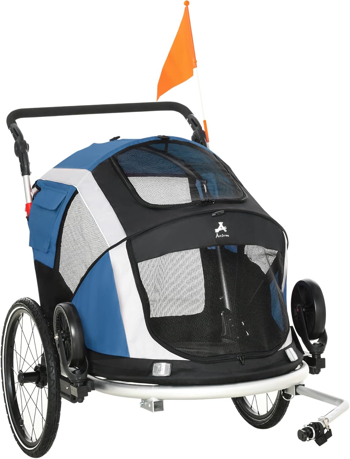 2-in-1 Pet Bike Trailer Dog Stroller Cart Carrier B1949