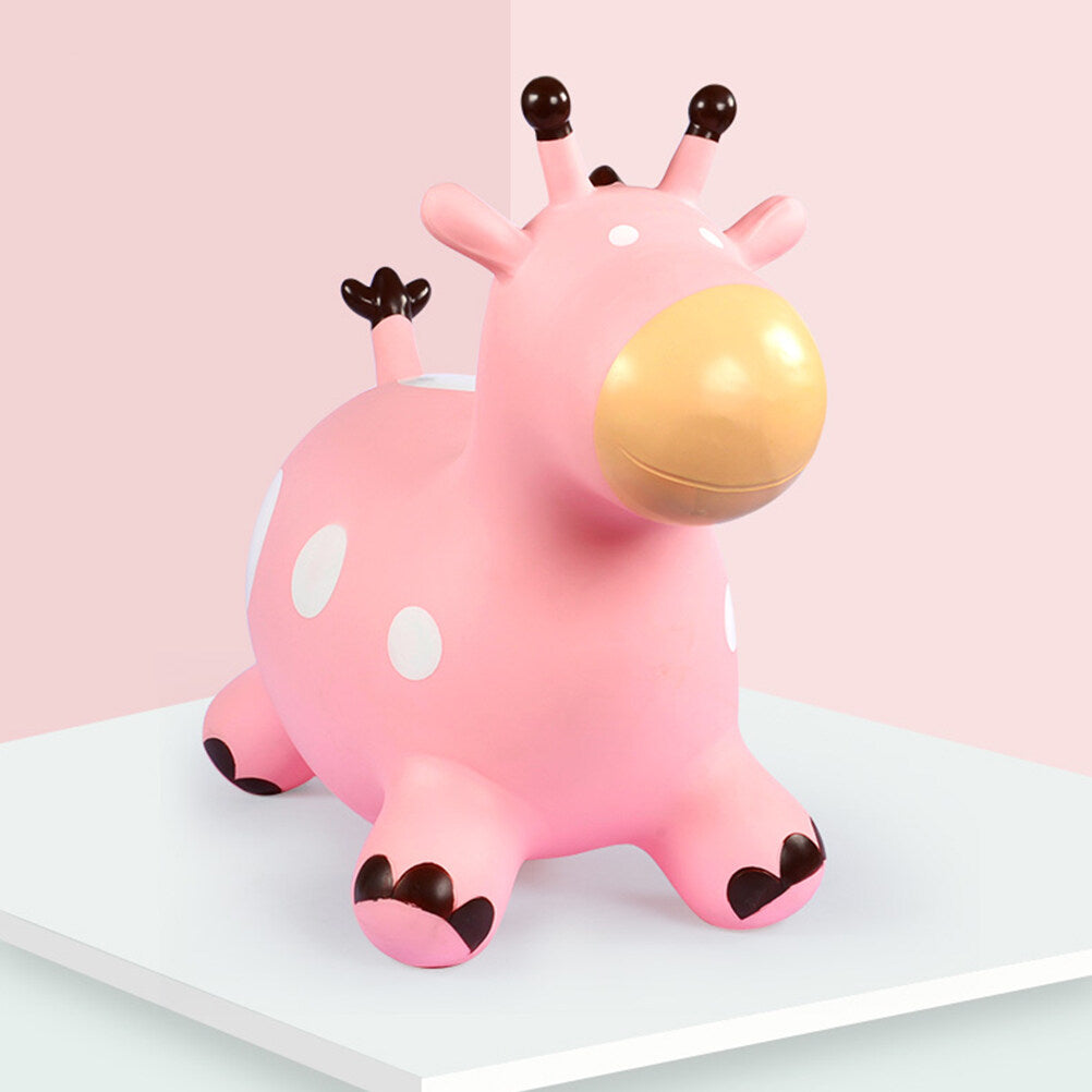 Inflatable Jumping Horse Toy with Air Pump (Pink) U541