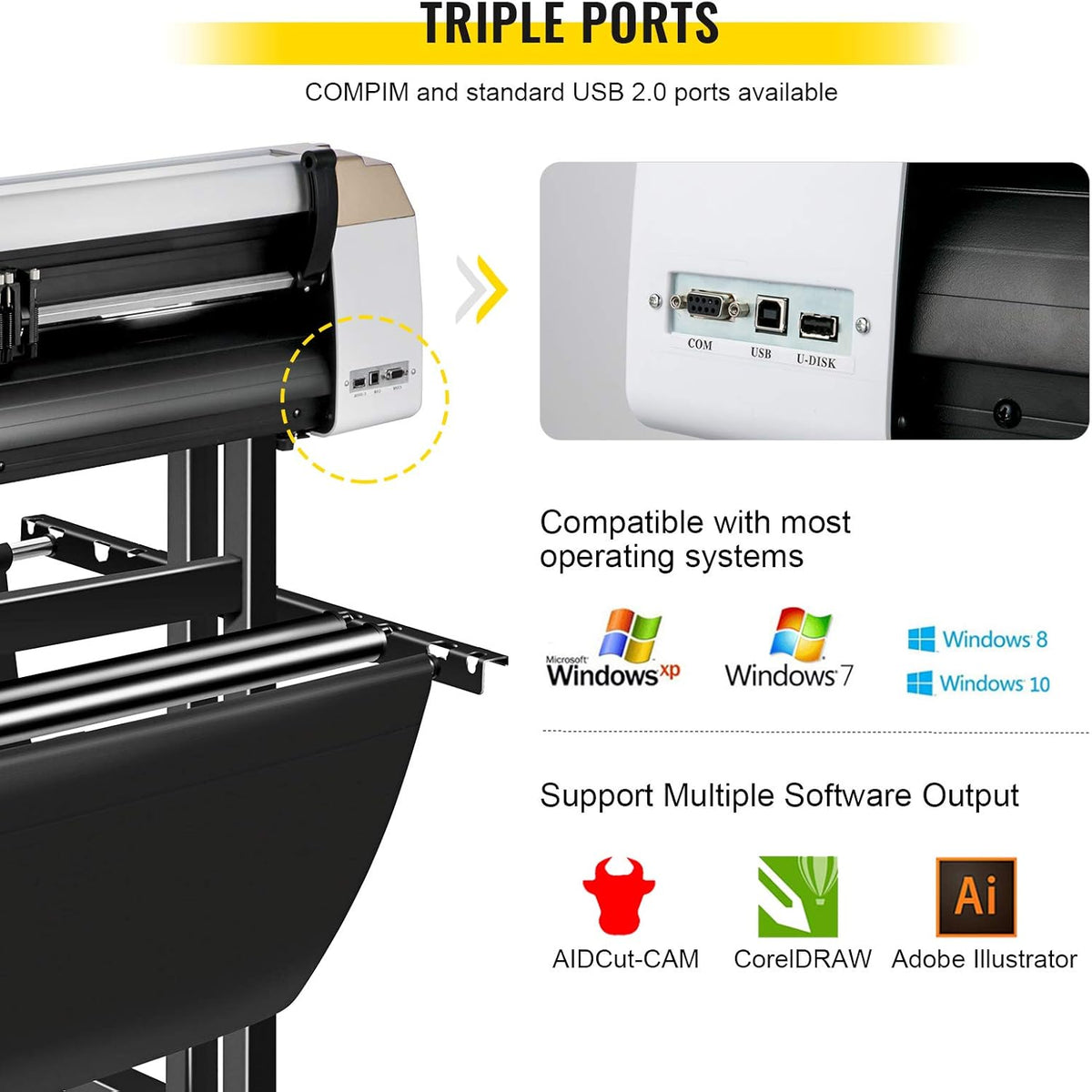 720mm Vinyl Cutter Machine with Touch Screen and Servo Motor X297