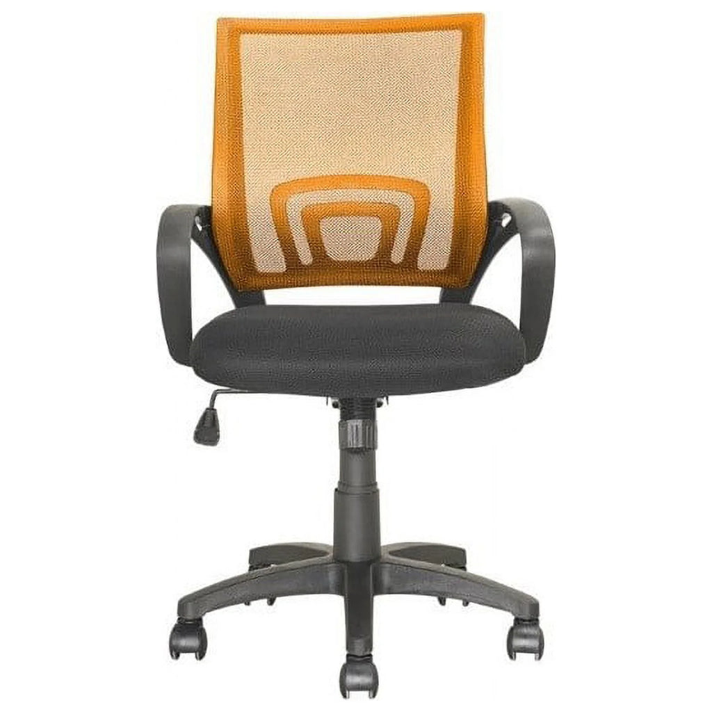 Orange Mesh Fabric Swivel Office Chair D15437