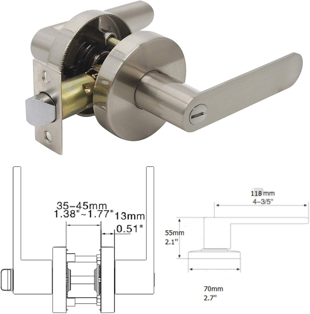10 Pack Privacy Door Knobs in Satin Nickel J929169