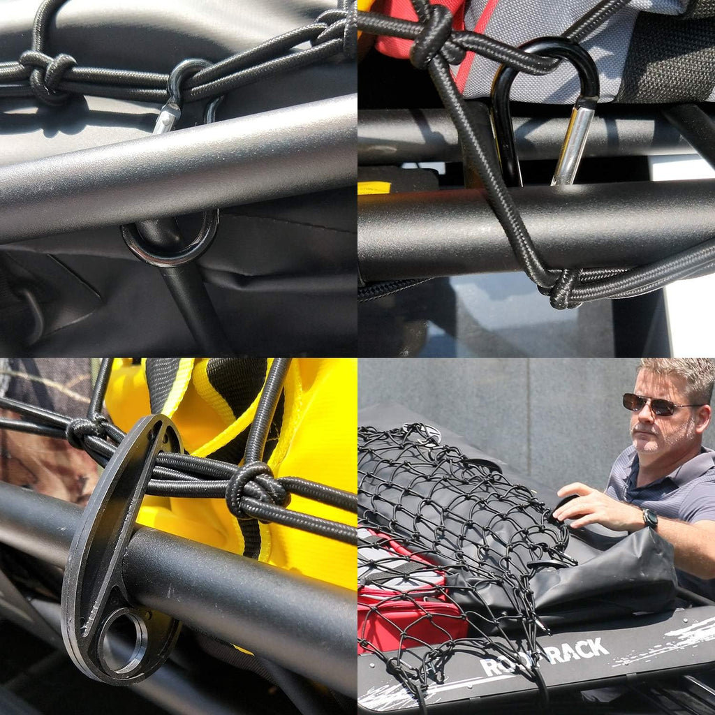 Roof Rack Cargo Basket Set with Cargo Net and Bungee Net R831728