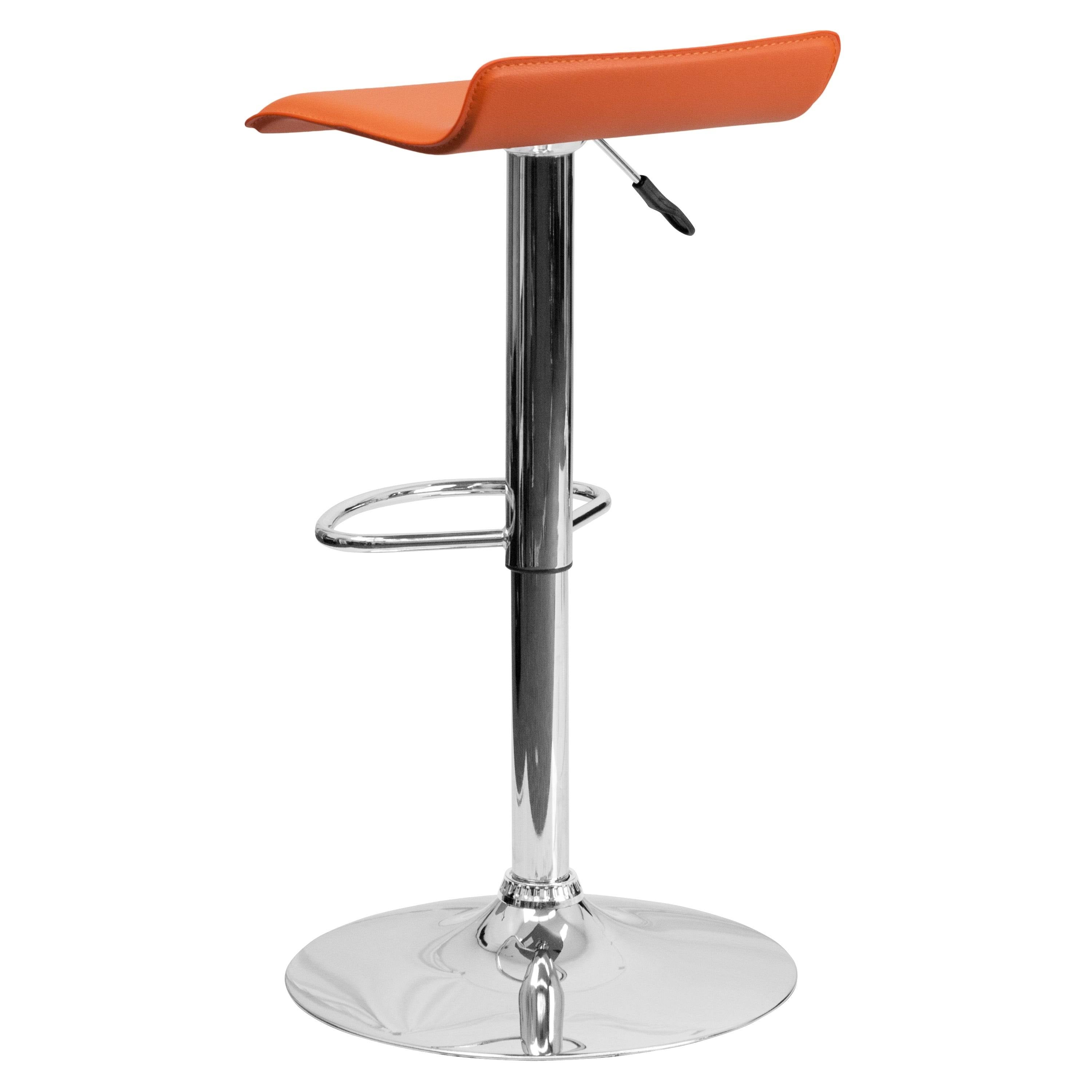 2 Pk. Vinyl Adjustable Height Barstool with Chrome Base, Purple P5216