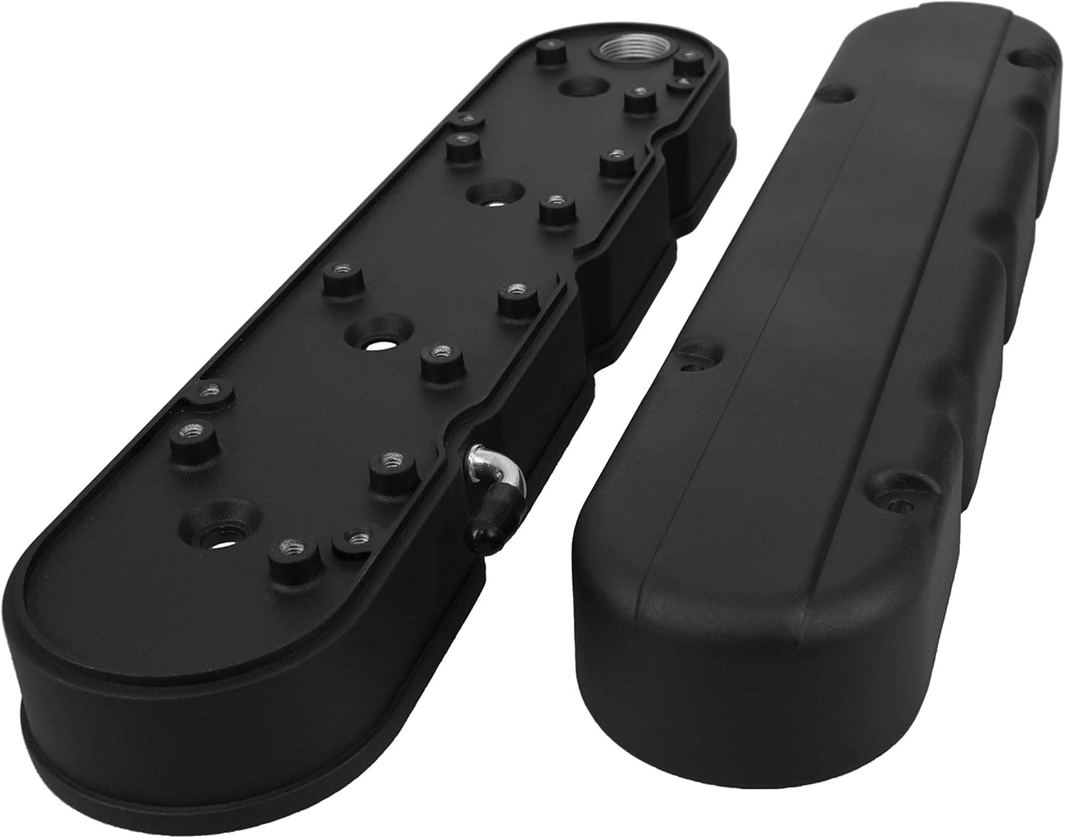 Black Aluminum Valve Covers with Coil Mounts for Chevy Small Block V8 Y15919