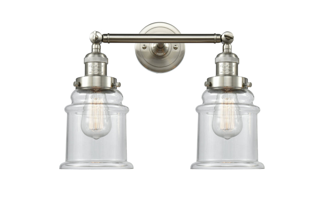 2 Light Brushed Satin Nickel Bath Vanity Light N9849