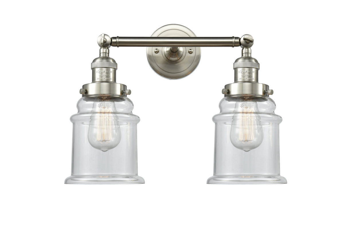 2 Light Brushed Satin Nickel Bath Vanity Light N9849