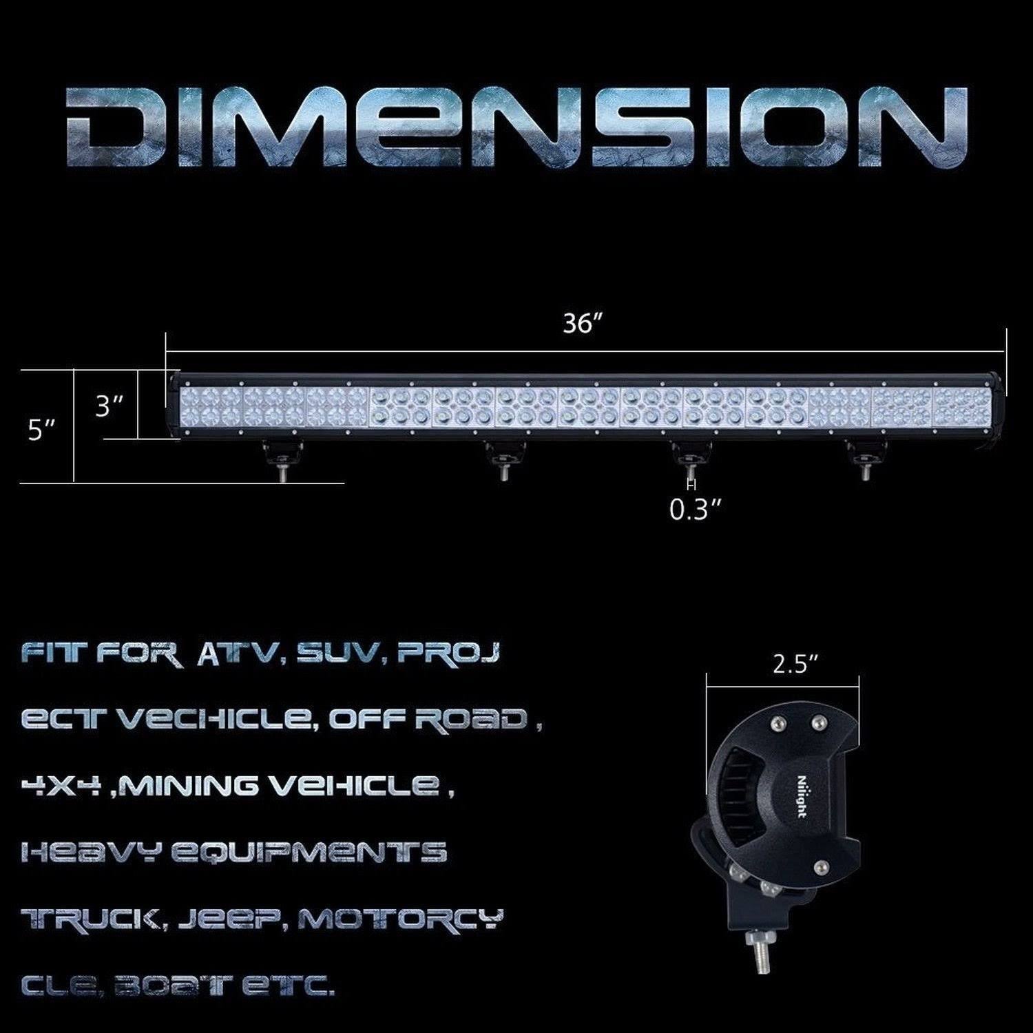 36 inch 234W LED Light Bar Combo 24V 12V B317077