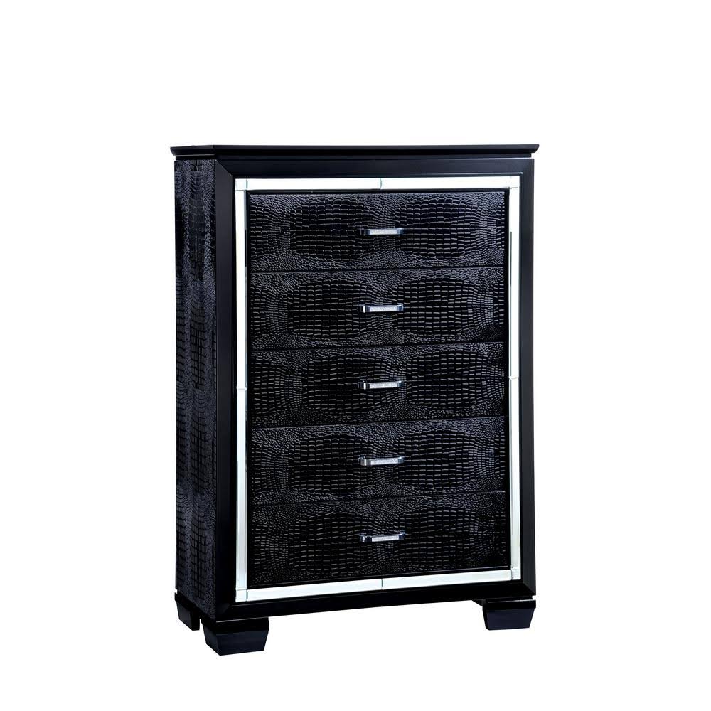 Black Contemporary Style Chest of Drawers F471