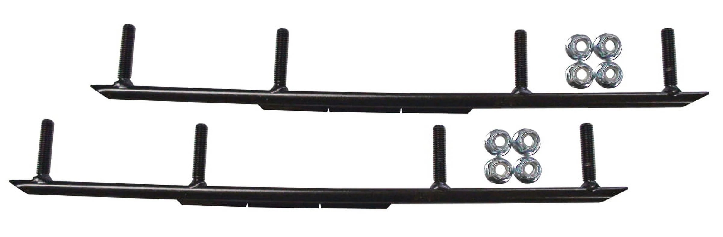 White Razor Snowmobile Skis with 4" Round Bars Complete Kit A690633