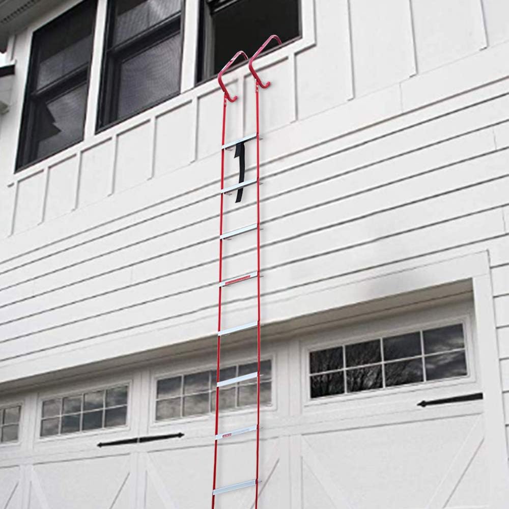 Fire Escape Ladder 3 Story Anti-Skid Rungs Portable Emergency Escape Ladder 25-Feet C20974