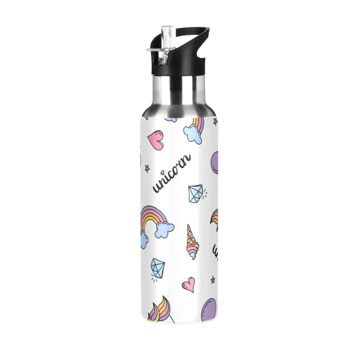 Stainless Steel Insulated Water Bottle with Straw Lid C80941