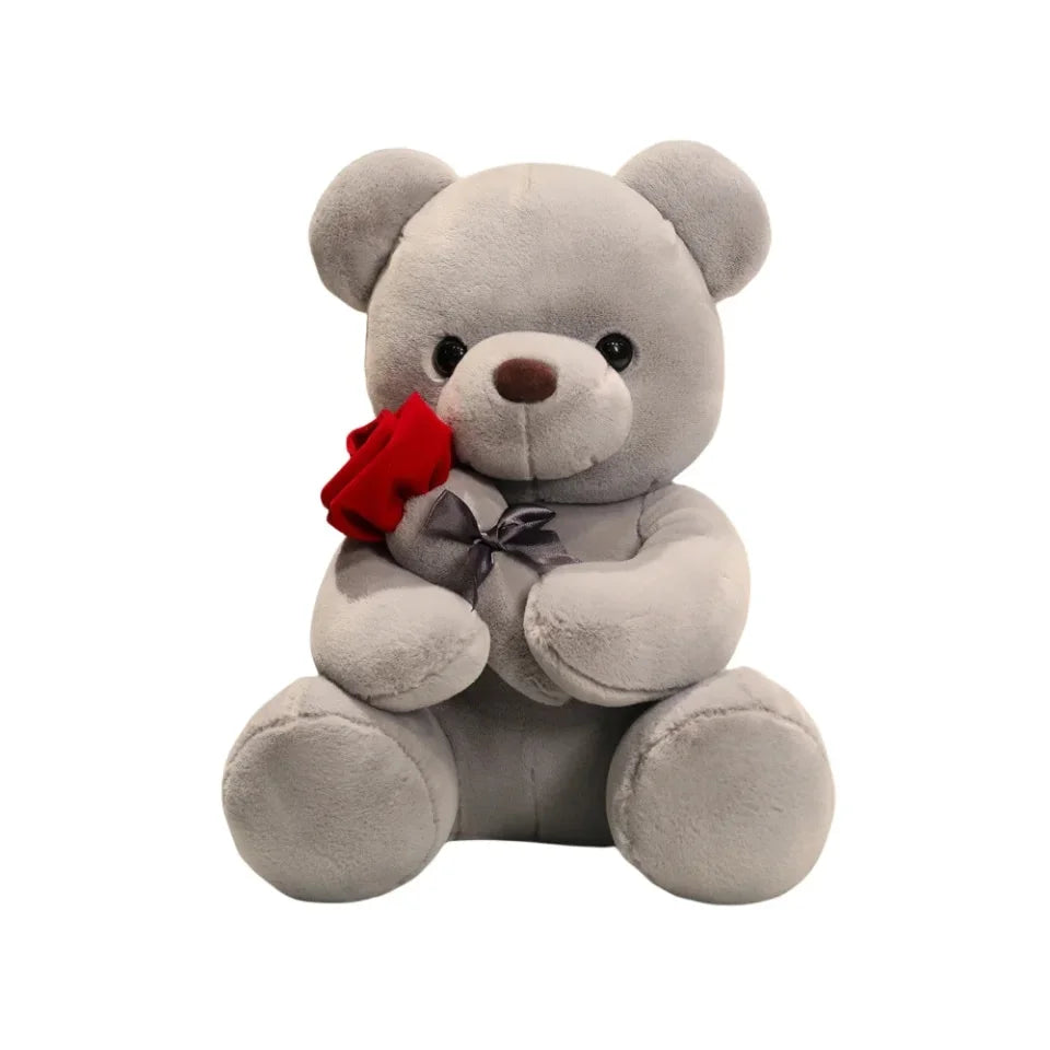 Grey Teddy Bear Plush Toy 23cm Z8416