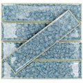 Polished Glass Mosaic Wall Tile, Light Blue, 36 Pieces 4 sq.ft./Box C54411
