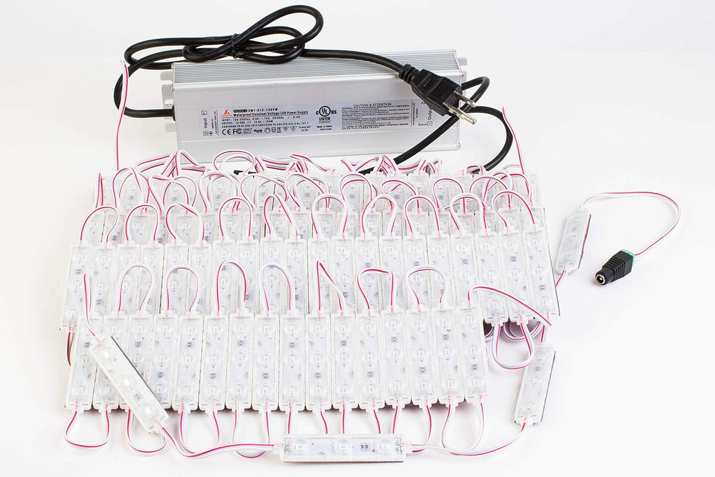 80ft White LED Light with UL 12v AC Power Package X937
