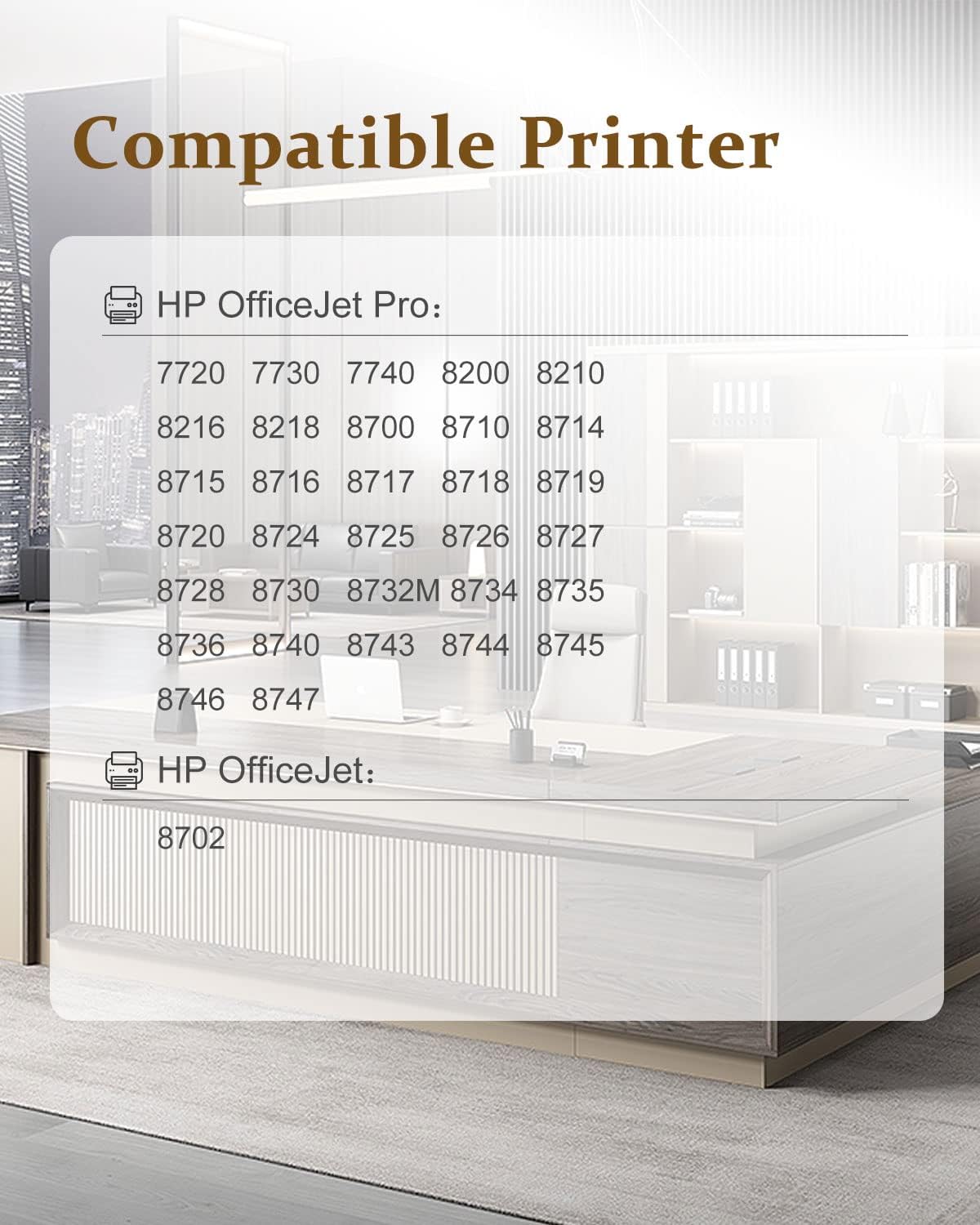 Remanufactured Ink Cartridge 4-Pack for HP Officejet Pro Printers X407