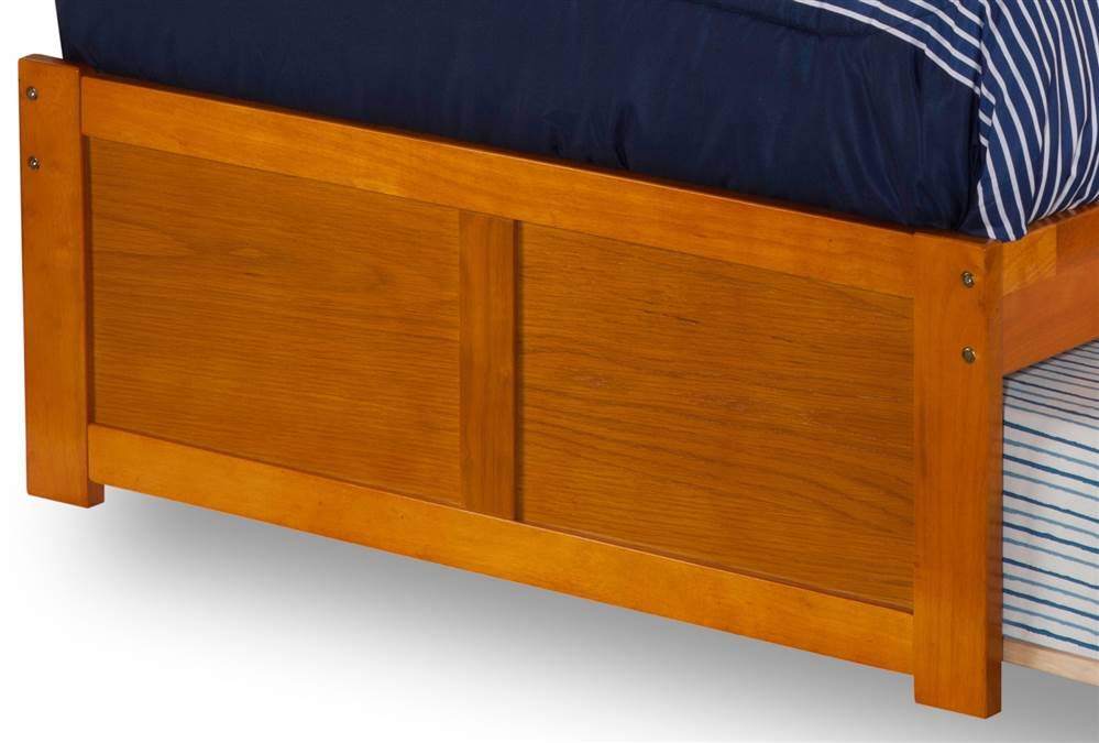Caramel Latte Twin Flat Panel Bed with Trundle Y612161