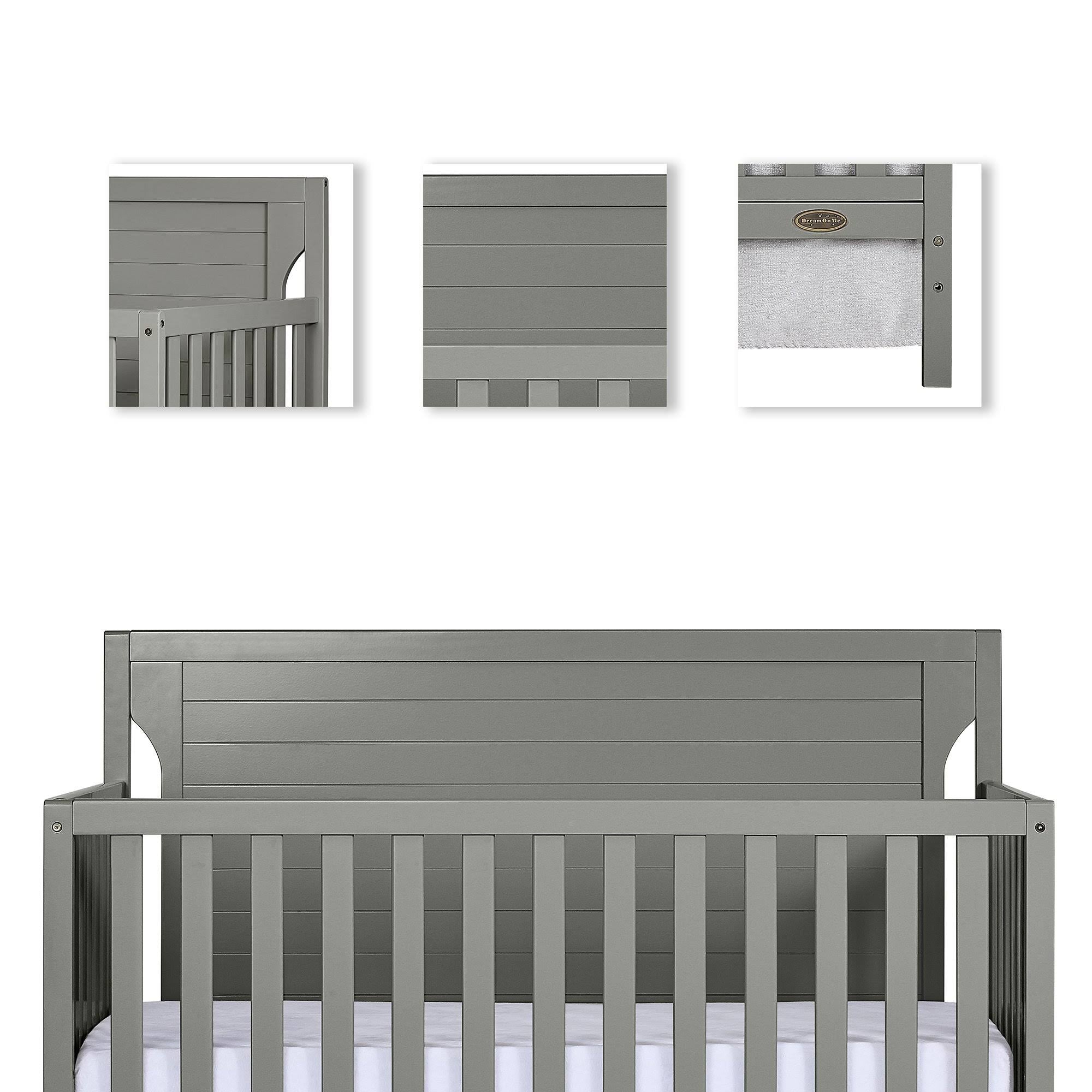 Storm Grey 5-in-1 Convertible Crib X325