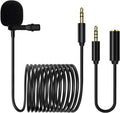 Lavalier Microphone Lapel Mic Kit with Omnidirectional Condenser, 3.5mm Jack H5548