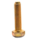 3/8 inch-24 x 2 3/8 inch Fine Thread Grade 8 Hex Cap Screw Alloy Steel Yellow Zinc Plated Pk 100 U8045
