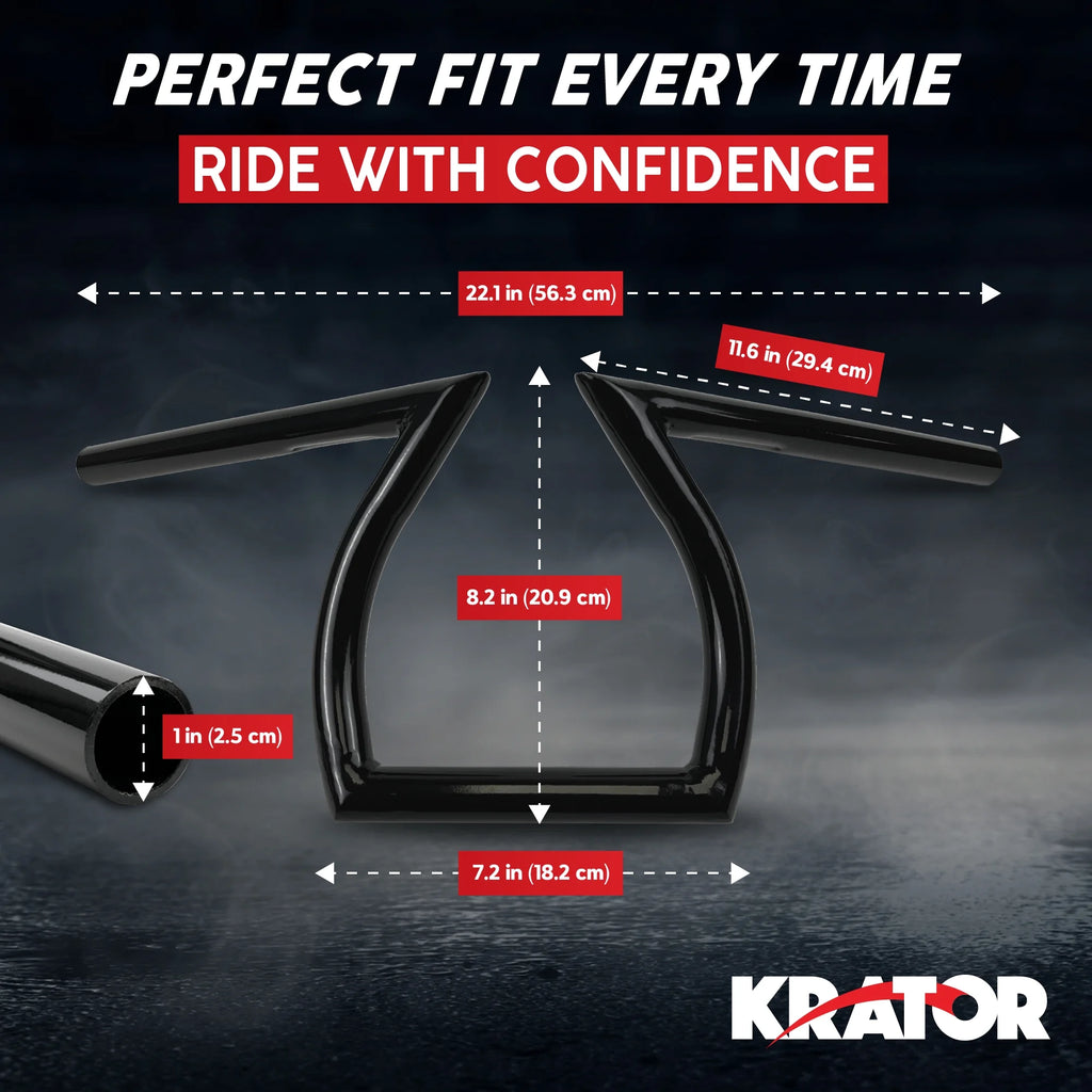 Black Z-Bar Handlebar 1 Inch B286